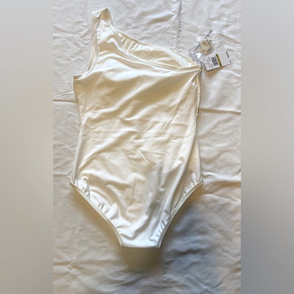 Michael Kors Women's Embellished One-Shoulder Underwire One-Piece Swimsuit NWT - Picture 6 of 9